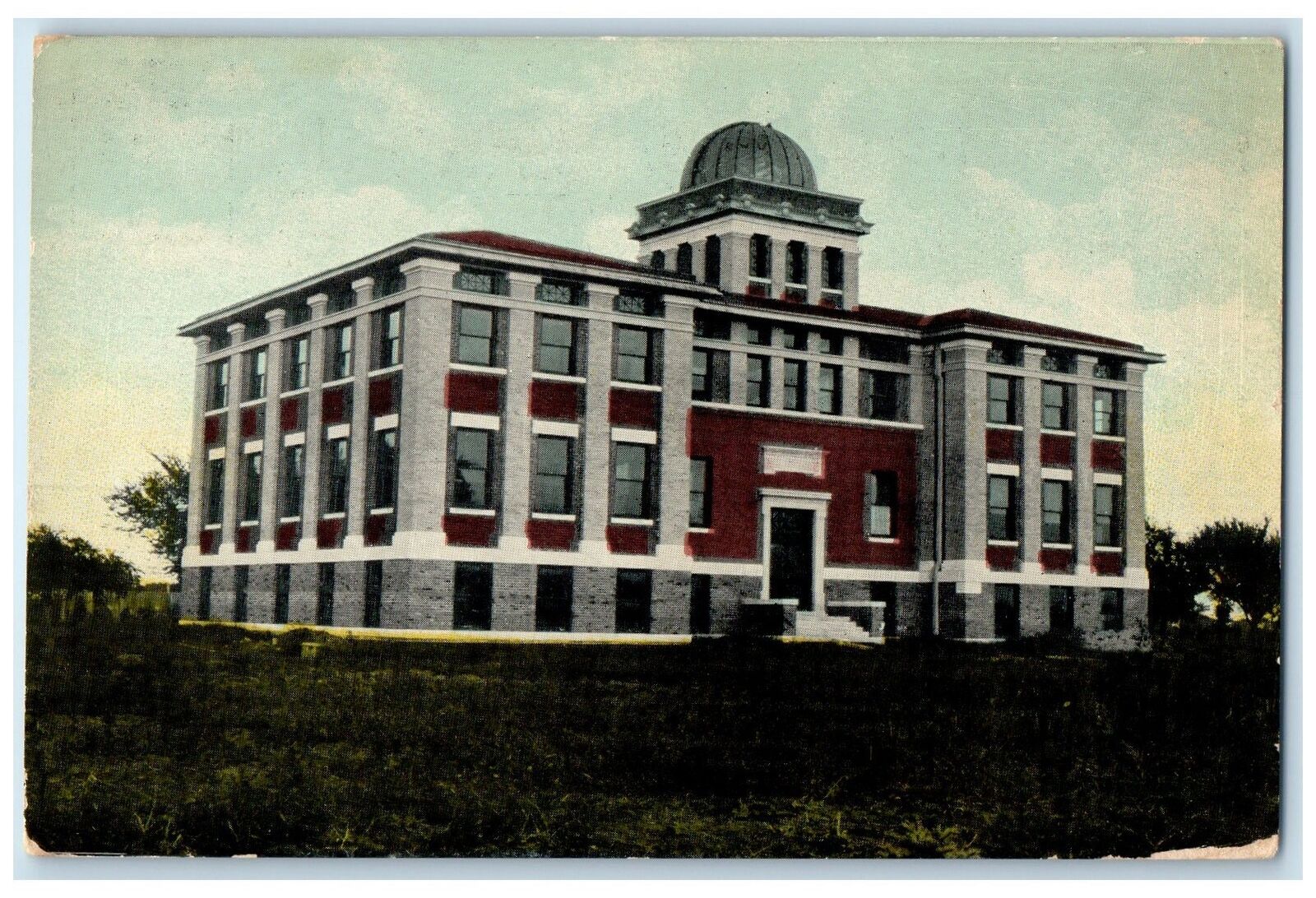 c1910s Kansas Wesleyan Business College Carnegie Science Salinas Kansas Postcard