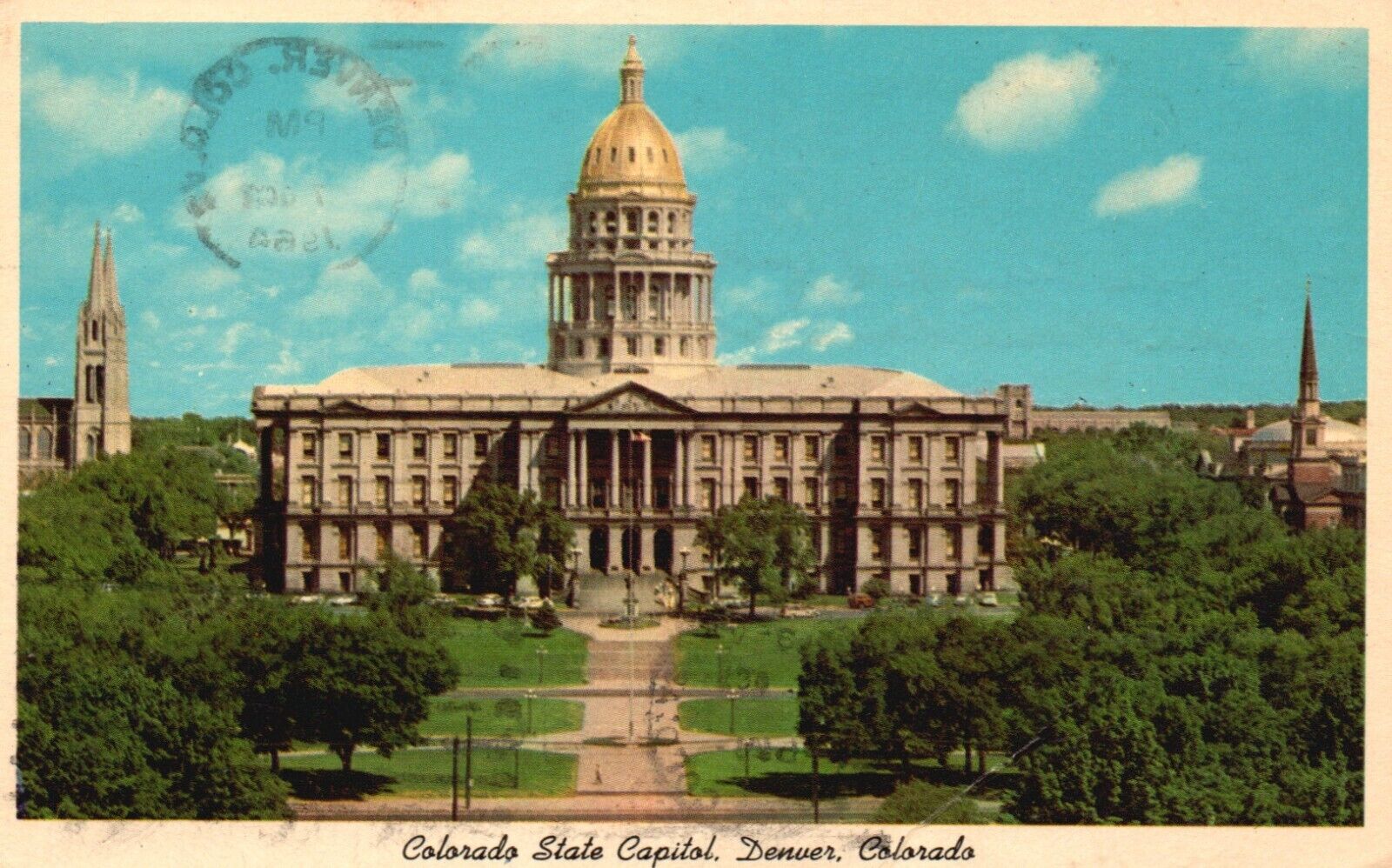 Postcard CO Denver Colorado State Capitol Posted 1964 Chrome Vintage PC G1632