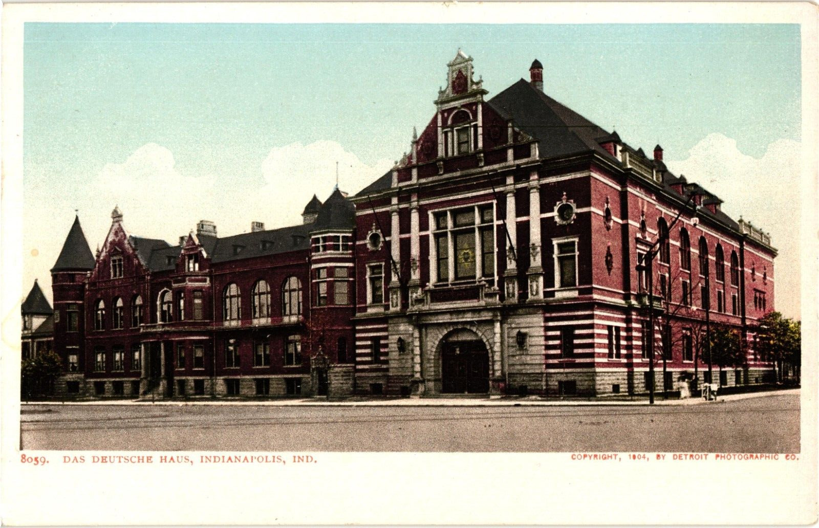 Das Deutsche Haus Indianapolis IN Undivided Unused Postcard c1905