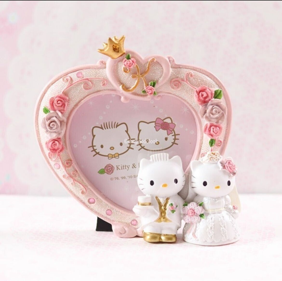 Vintage Sanrio Hello Kitty and Dear Daniel Wedding Valentine Gift Photo Frame