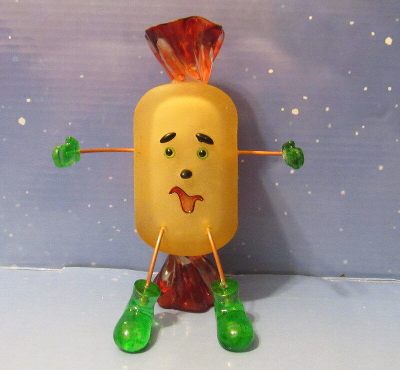 WMG 06 Whimsical Hand Painted Lighted Hard Candy Decoration 5” High