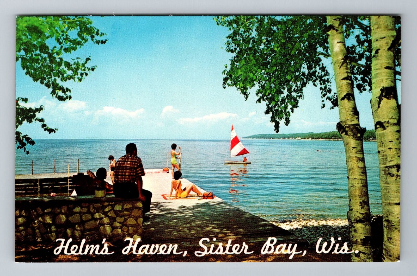 Sister Bay WI-Wisconsin, Helm's Haven, Vintage Postcard