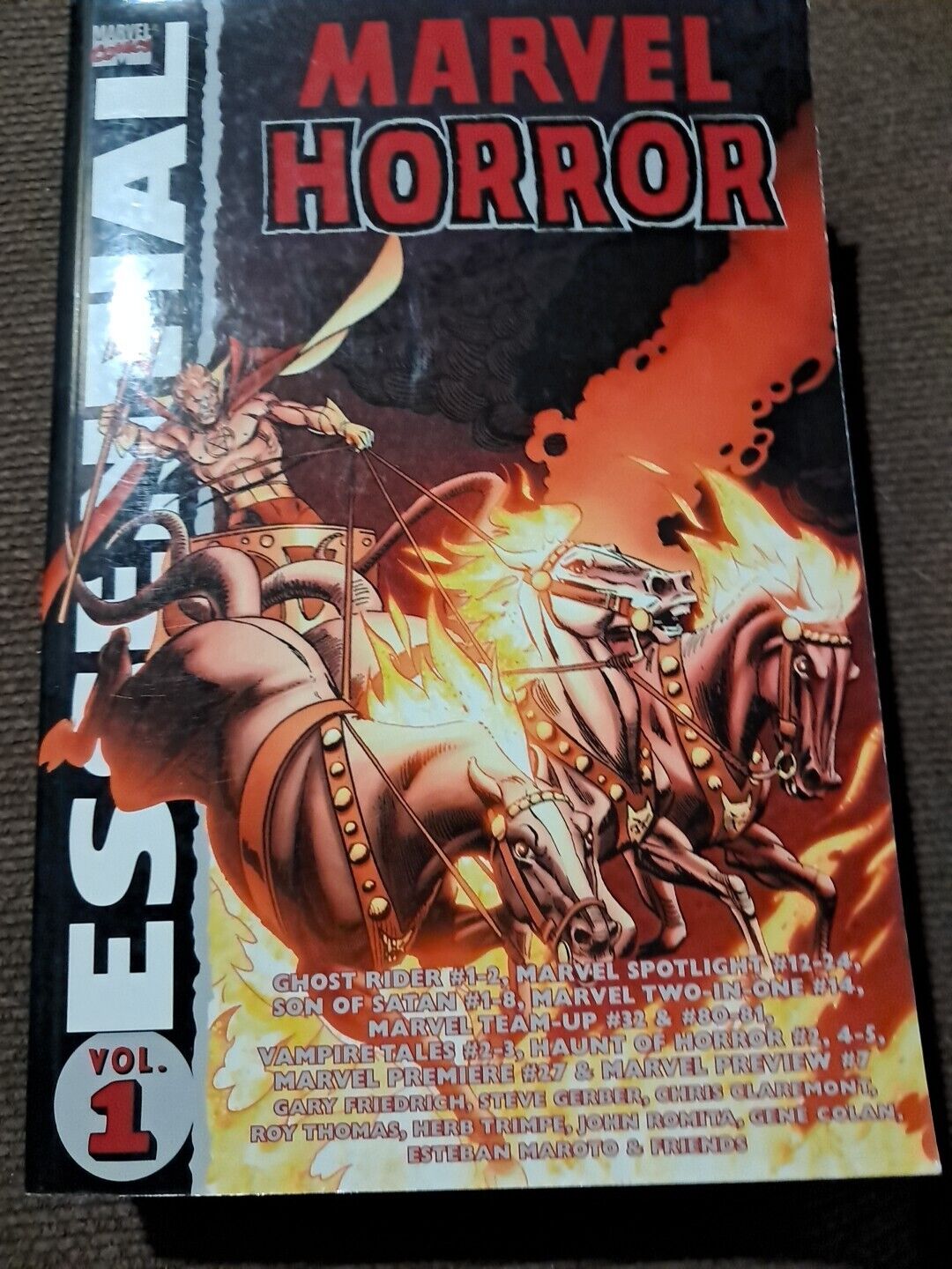 Essential Marvel Horror #1 Marvel Comics Out Of Print Very Good Fast 