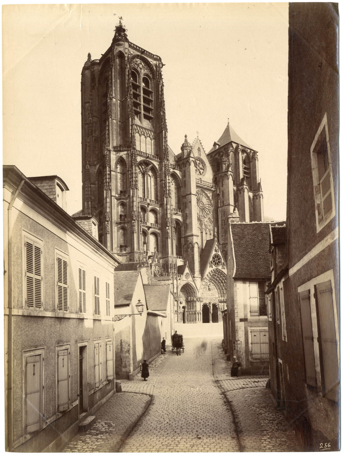 France, Bourges, la cathedral Saint-Étienne vintage albumen print albu print print print