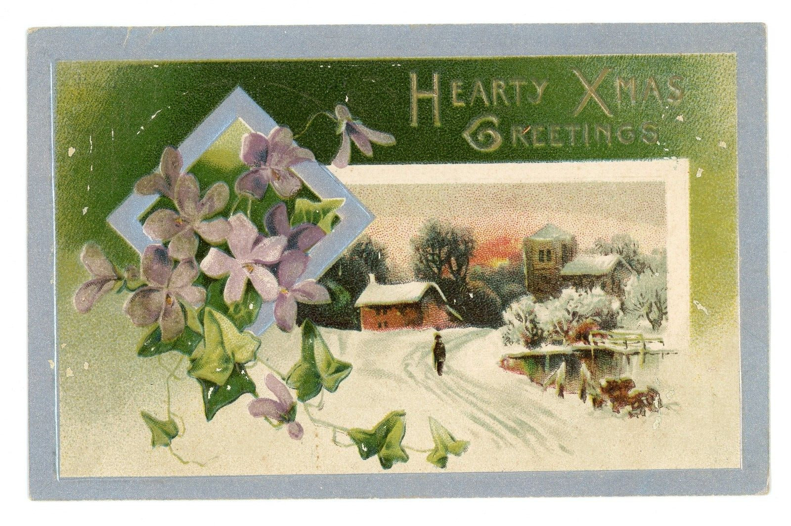 Antique Christmas Postcard c1910 \