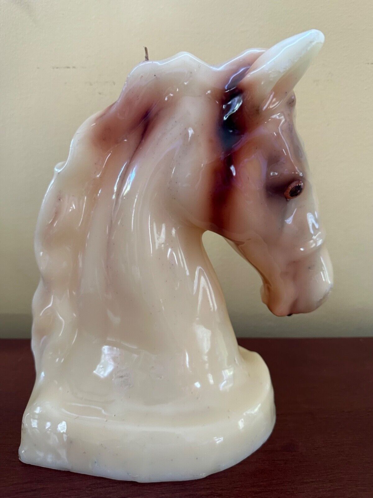 Vintage Large Horse Head Candle By Luccia 10.5 In Tall