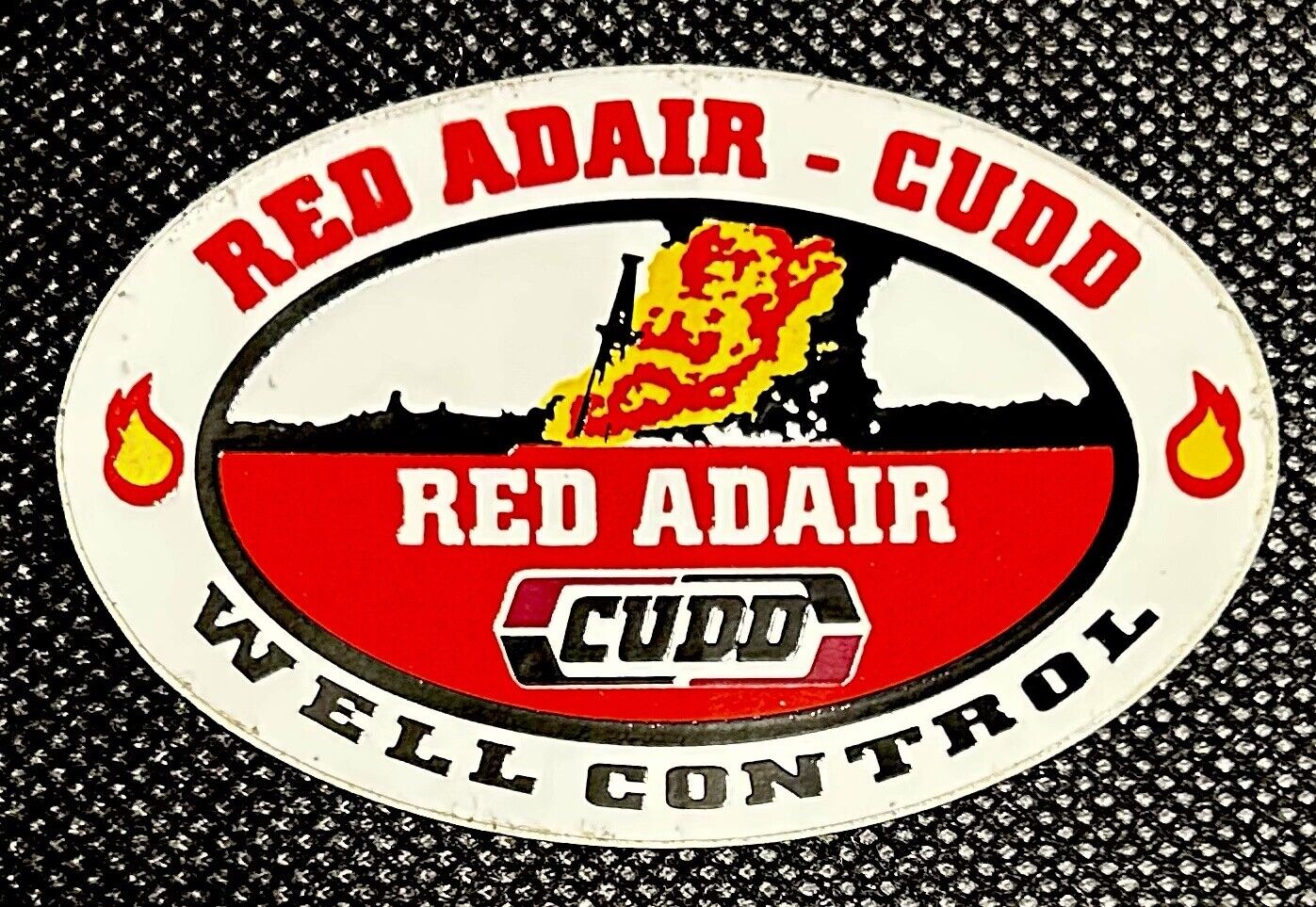 Red Adair CUDD Hard Hat 1”x2” Sticker 