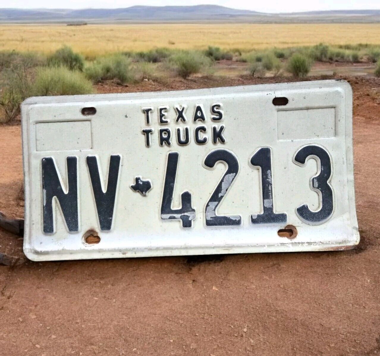 Vintage 1975 - 1980 TEXAS TRUCK License Plate 
