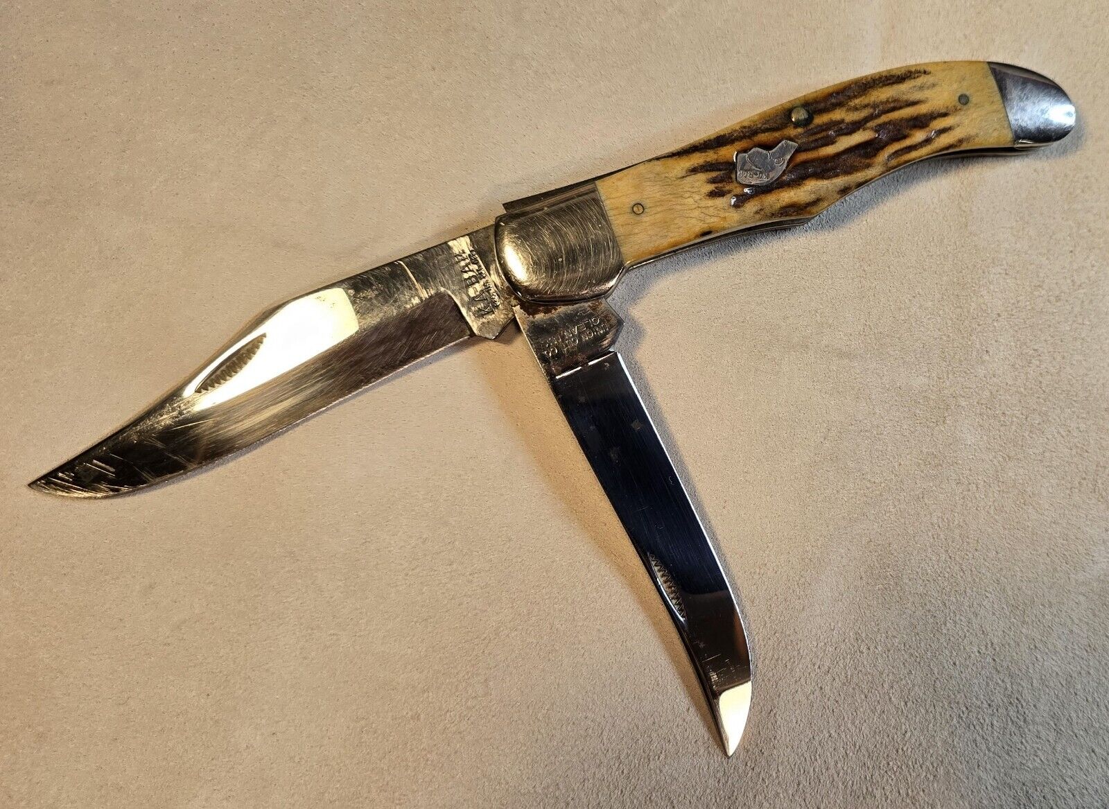 old KA-BAR REG. U.S. PAT OFF. UNION CUT CO. Olean N.Y. vintage pocket knife