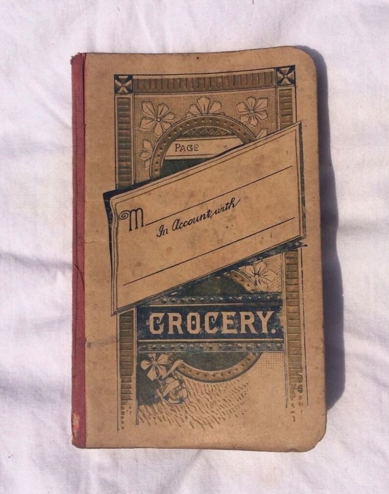NORTH COUNTRY VT NH 1890'S GROCERY DRUGGIST SALES LEDGER APOTHECARY BOOK CURES
