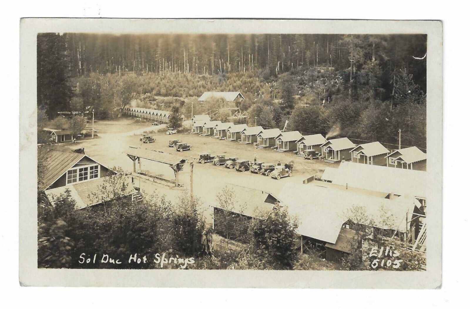 Vintage RPPC Sol Duc Hot Springs Port Angeles Washington Ellis 5106 Postcard