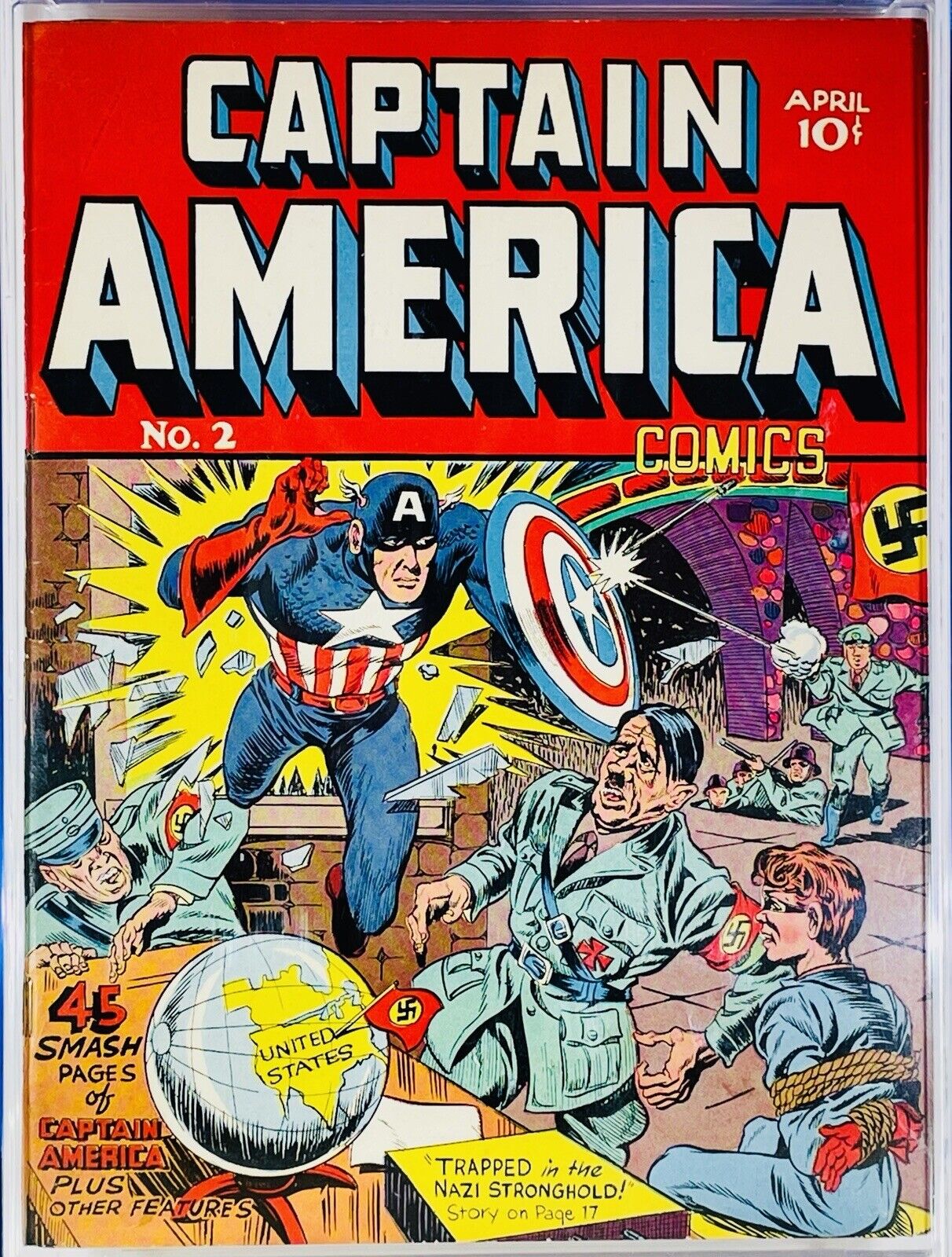 ⭐️Captain America Comics #2,1941 CGC 7.0,Historic Simon&Kirby TimelyCollectina⭐️