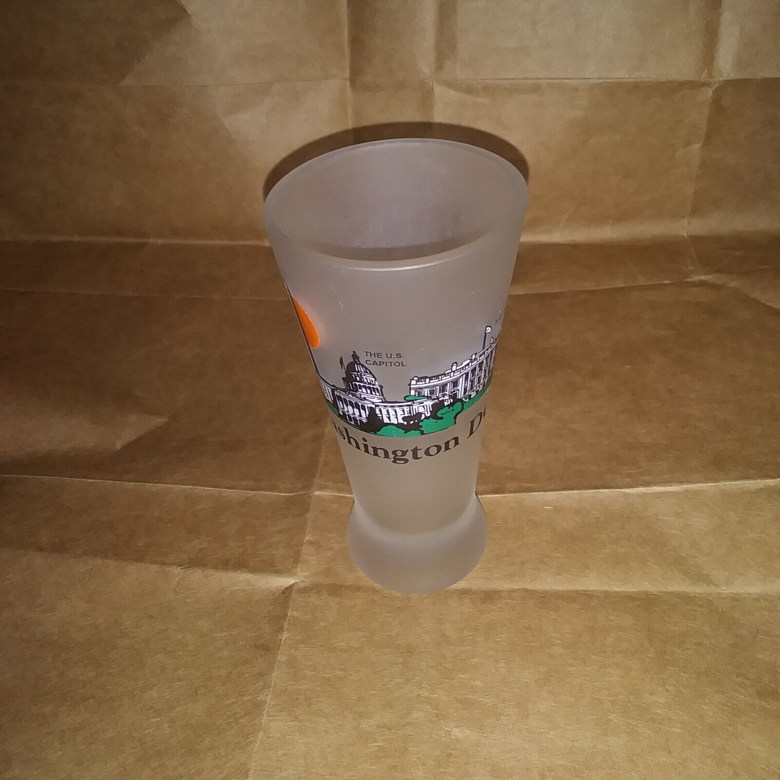 Washinton Tall Frosted sceen Shot Glass