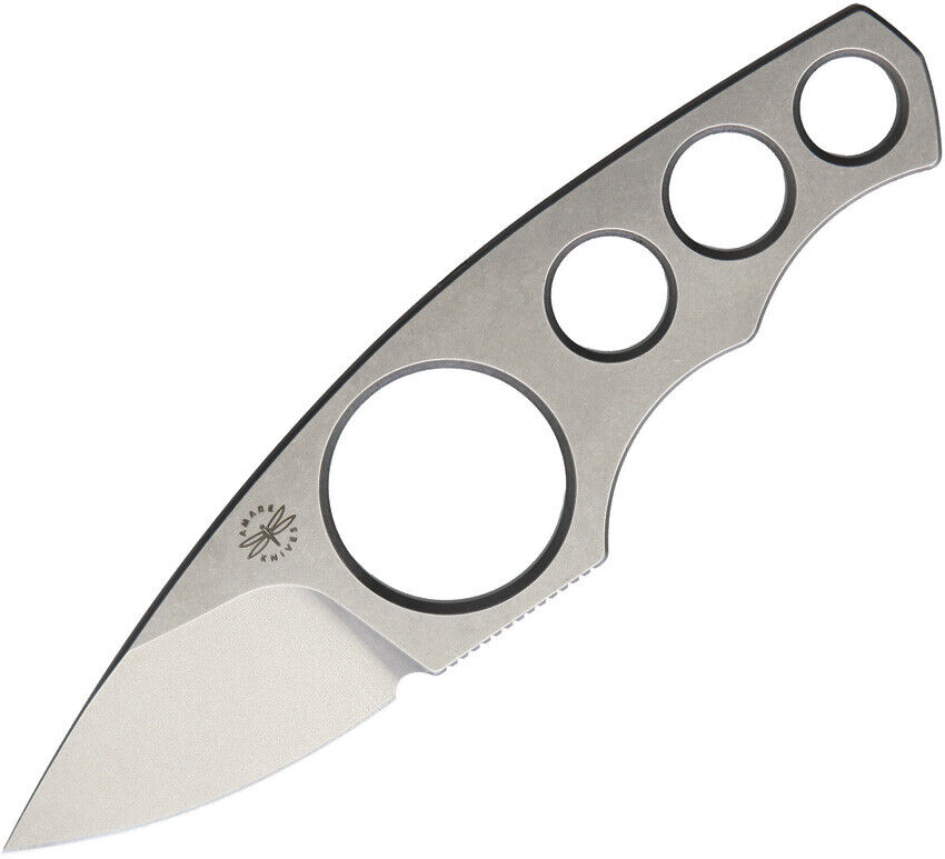 Amare A-MAX Stonewashed 14C28N Sandvik Fixed Blade Knife w/ Sheath 201903