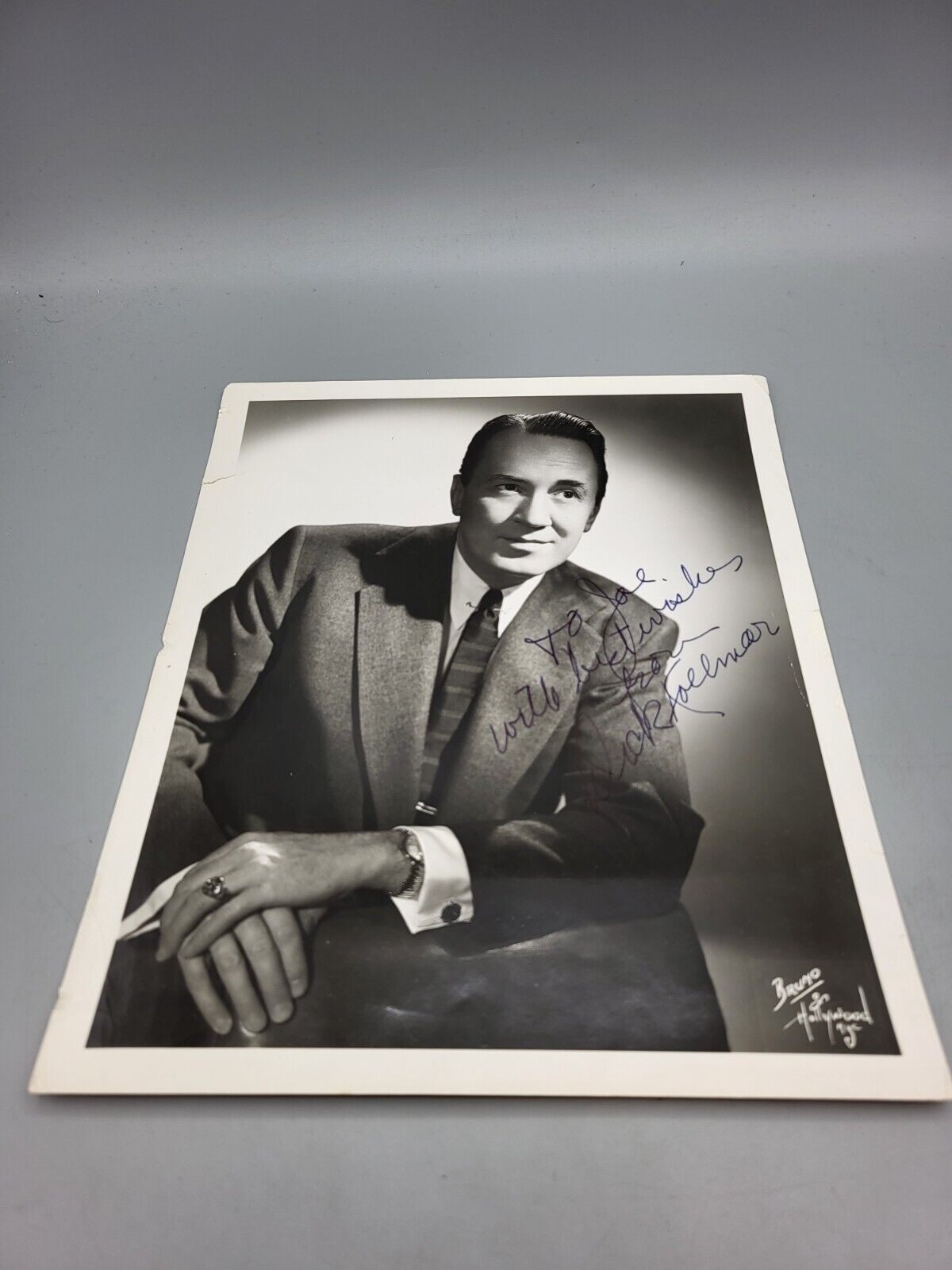 Dick Kollmar American Actor Autographed 8.25\