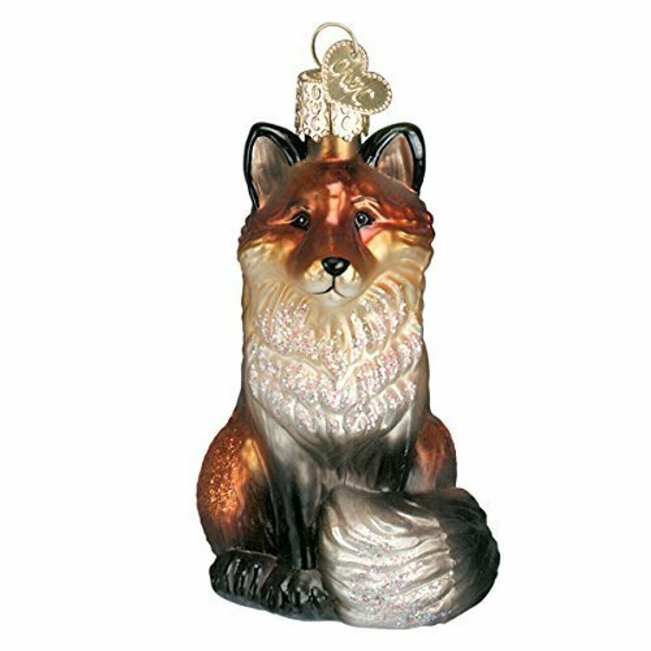 Old World Christmas FOX (BL12099) Glass Ornament w/OWC Box