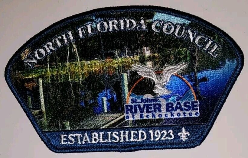 North Florida Council Riverbase At Camp Echockotee council CSP,  cyan border