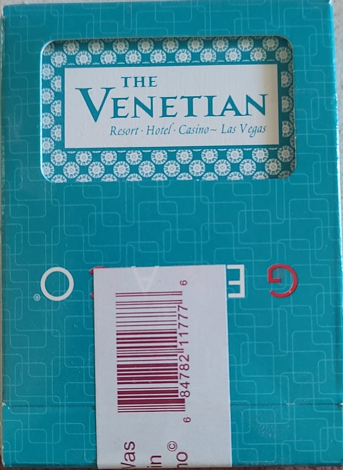 1 SINGLE DECK THE VENETIAN CASINO LAS VEGAS PLAYING CARDS