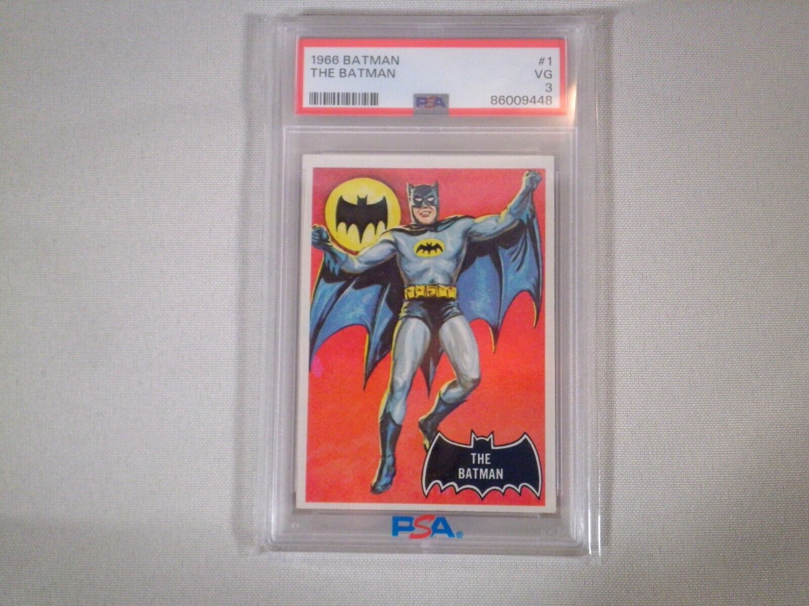 1966 Topps Batman Card Black Bat #1 PSA 3