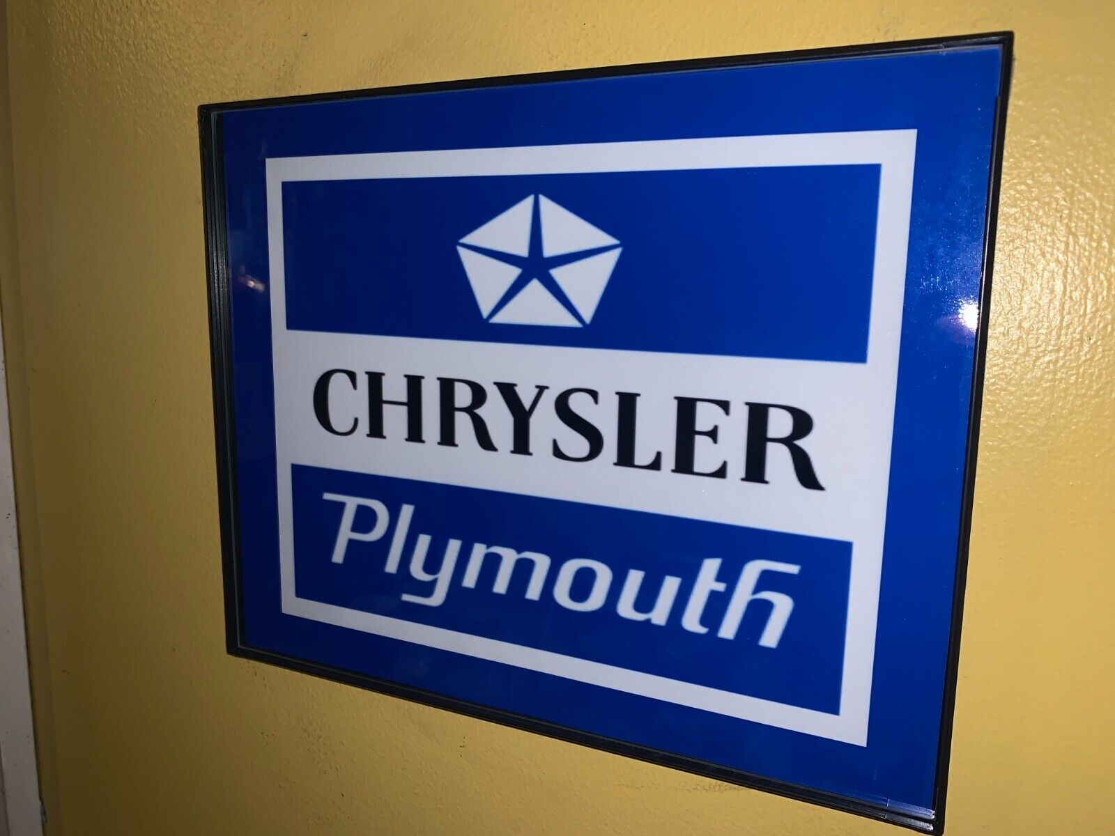 Chrysler Plymouth Motors Auto Garage Mechanic Man Cave Advertising Sign