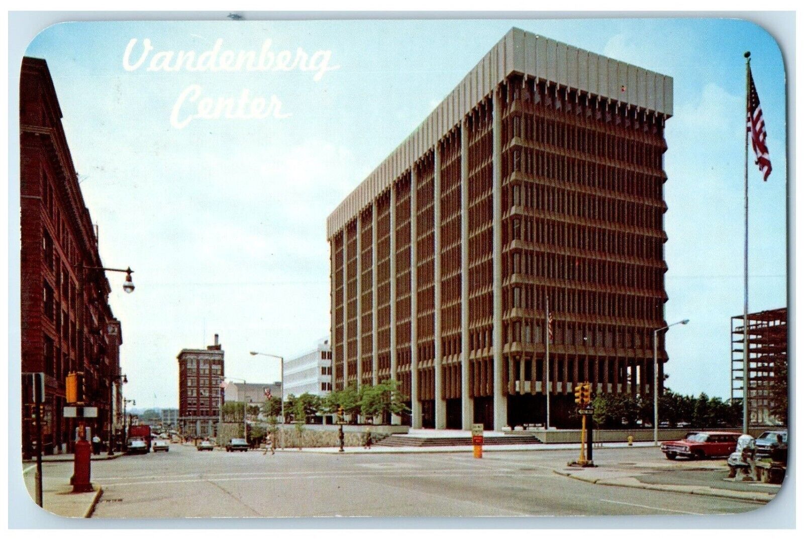 c1960 Exterior Vandenberg Center Grand Rapids Michigan Vintage Unposted Postcard