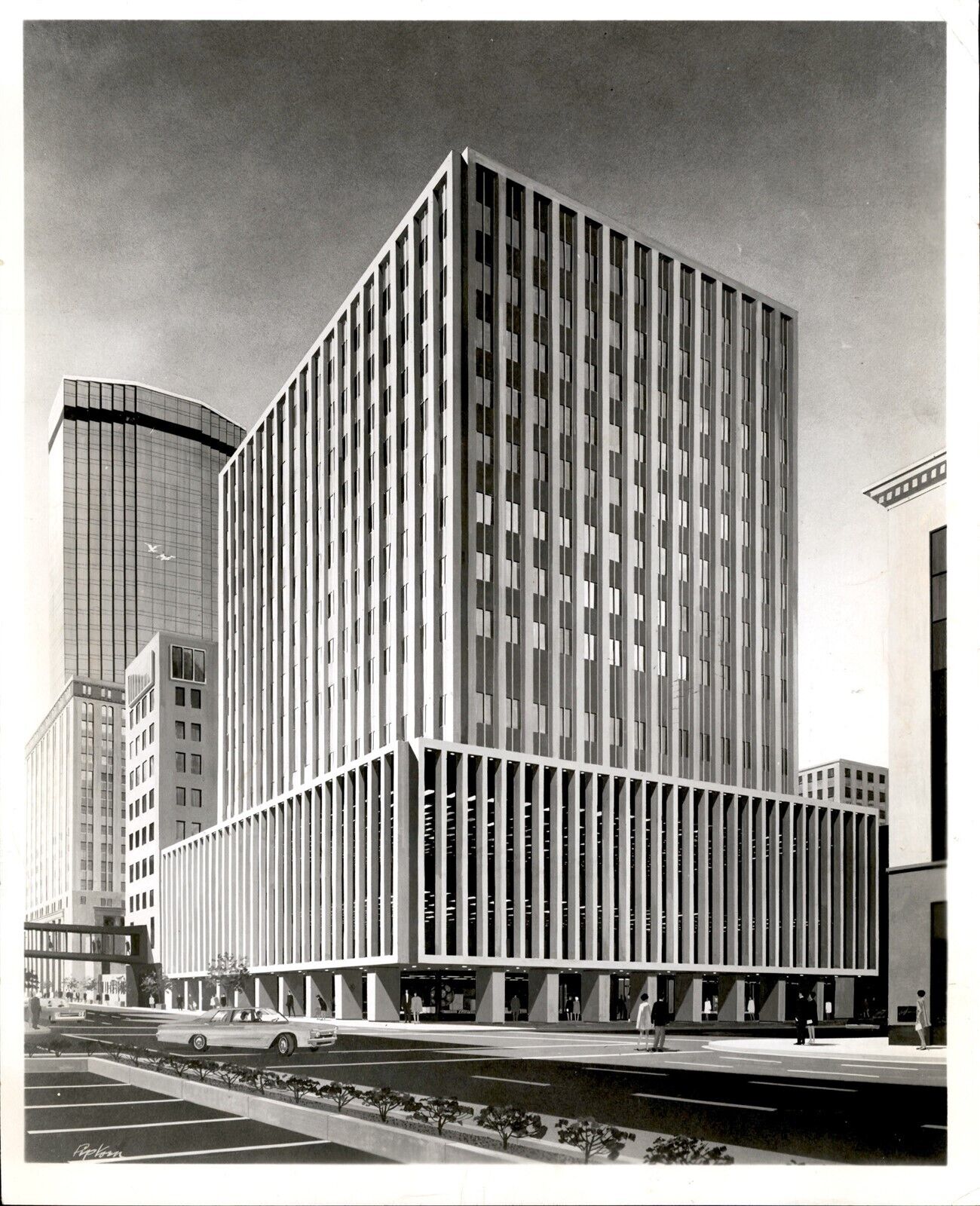 LD306 1972 Original Photo THE FEDERAL RESERVE BANK BUILDING IN MINNEAPOLIS MN