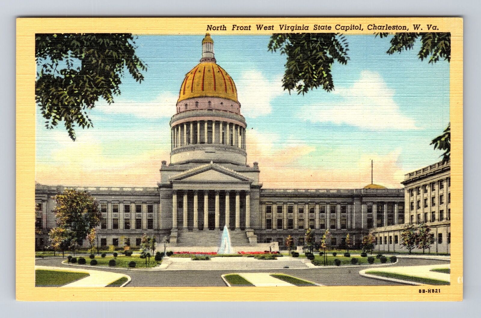 Charleston WV-West Virginia, North West Virginia State Capitol Vintage Postcard