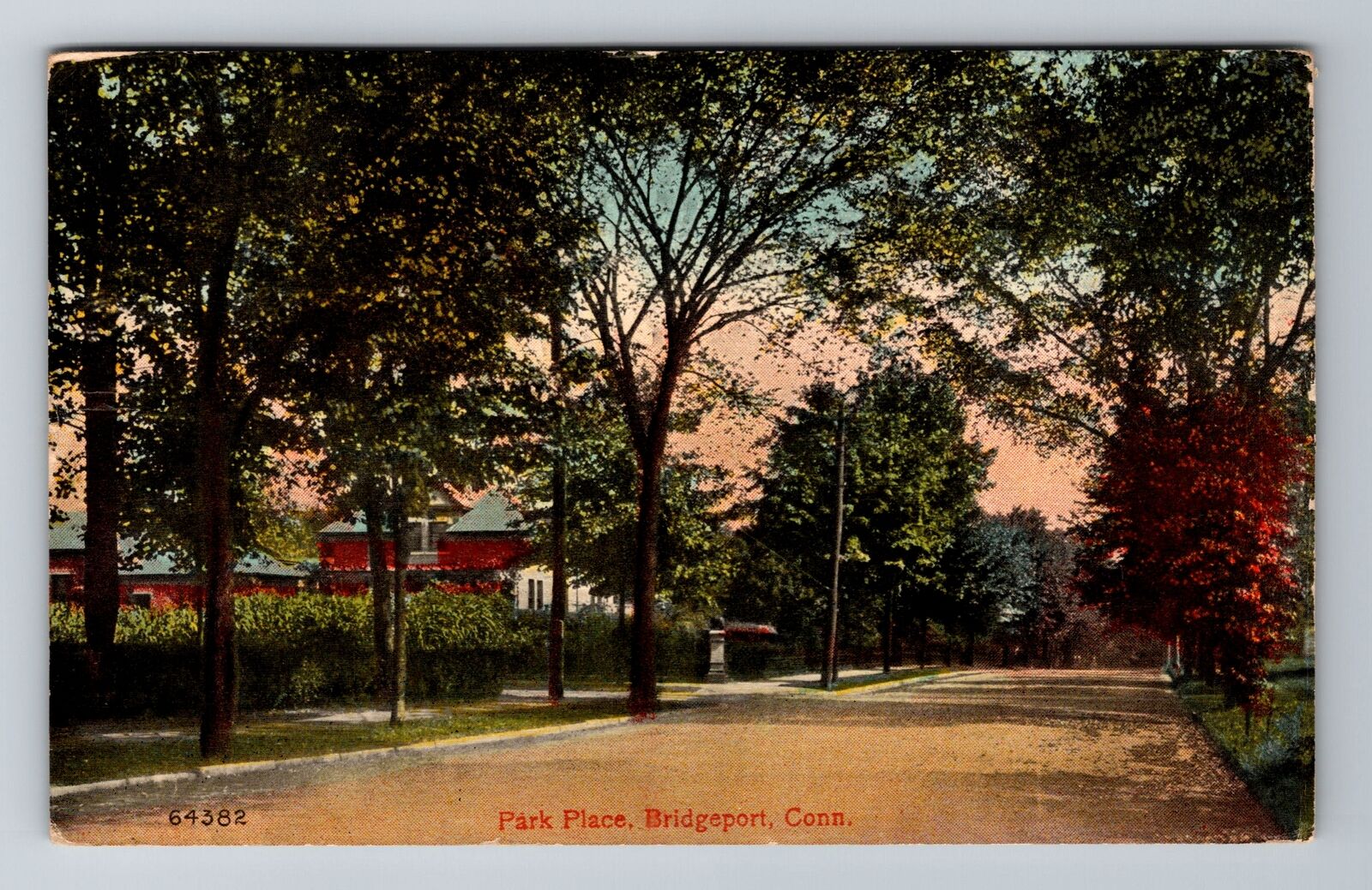 Bridgeport CT-Connecticut, Park Place, Antique Vintage c1915 Souvenir Postcard