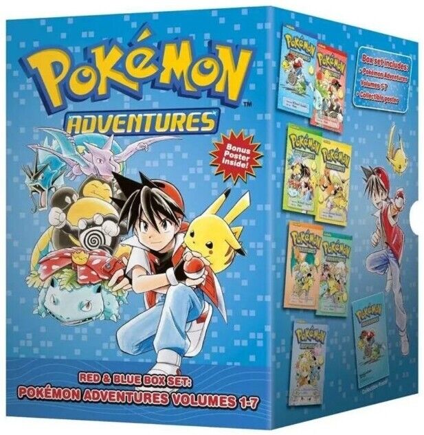 Pokemon Pokèmon Adventures Red & Blue Manga Box Set Vol 1-7 Brand New Viz Media 