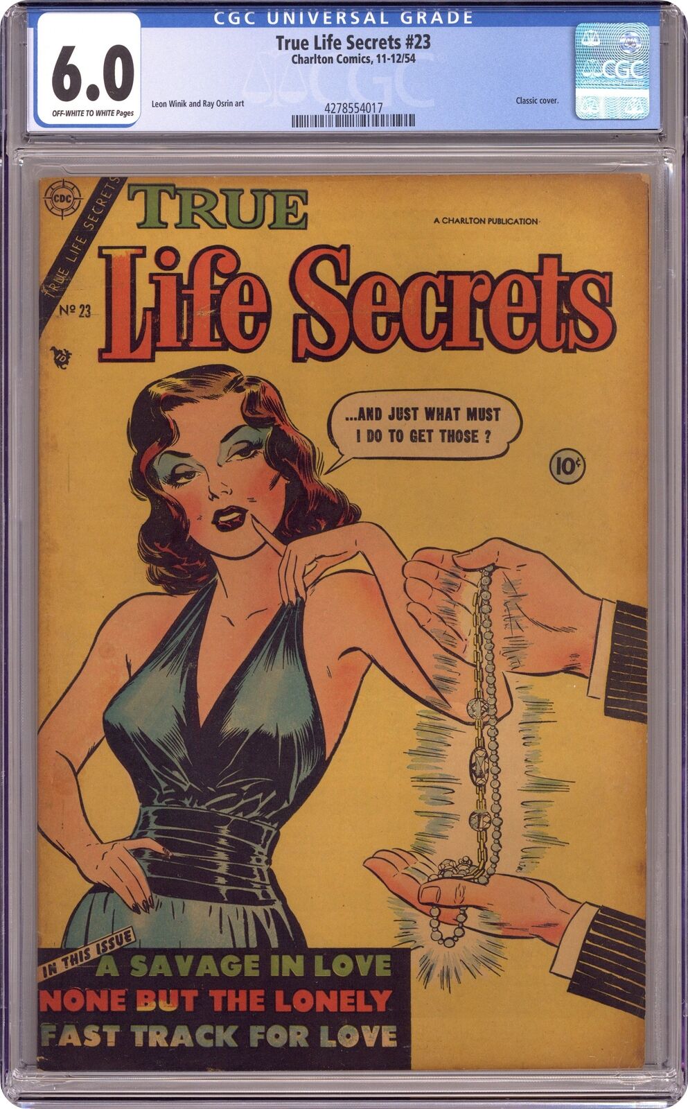 True Life Secrets #23 CGC 6.0 1954 4278554017