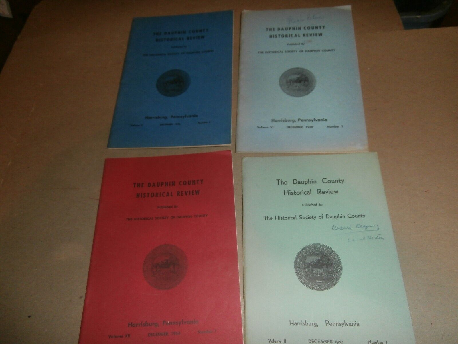 4 Vintage Dauphin County Historical Society Booklets Harrisburg PA 1950\'s 60\'s