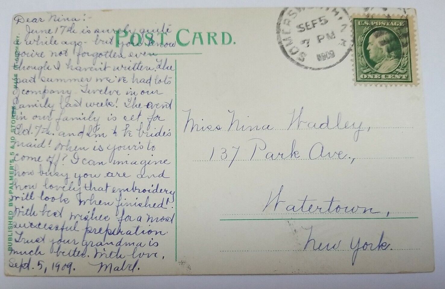 Vintage 1909 Postcard Fort Constitution Portsmouth Harbor Light House Military