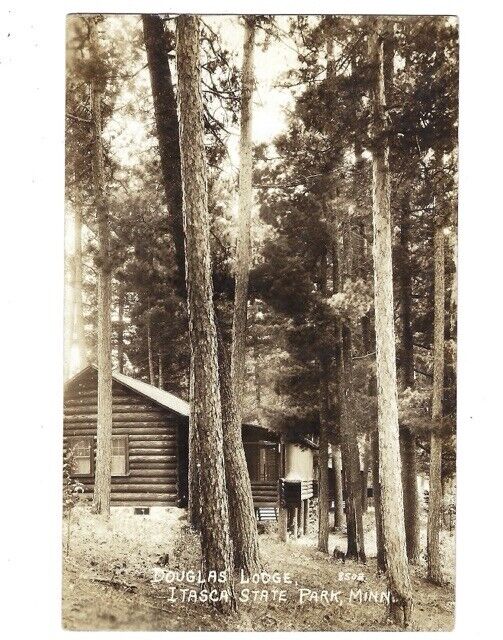 c1910s Douglas Lodge Itasca State Park Minnesota MN RPPC Real Photo Postcard