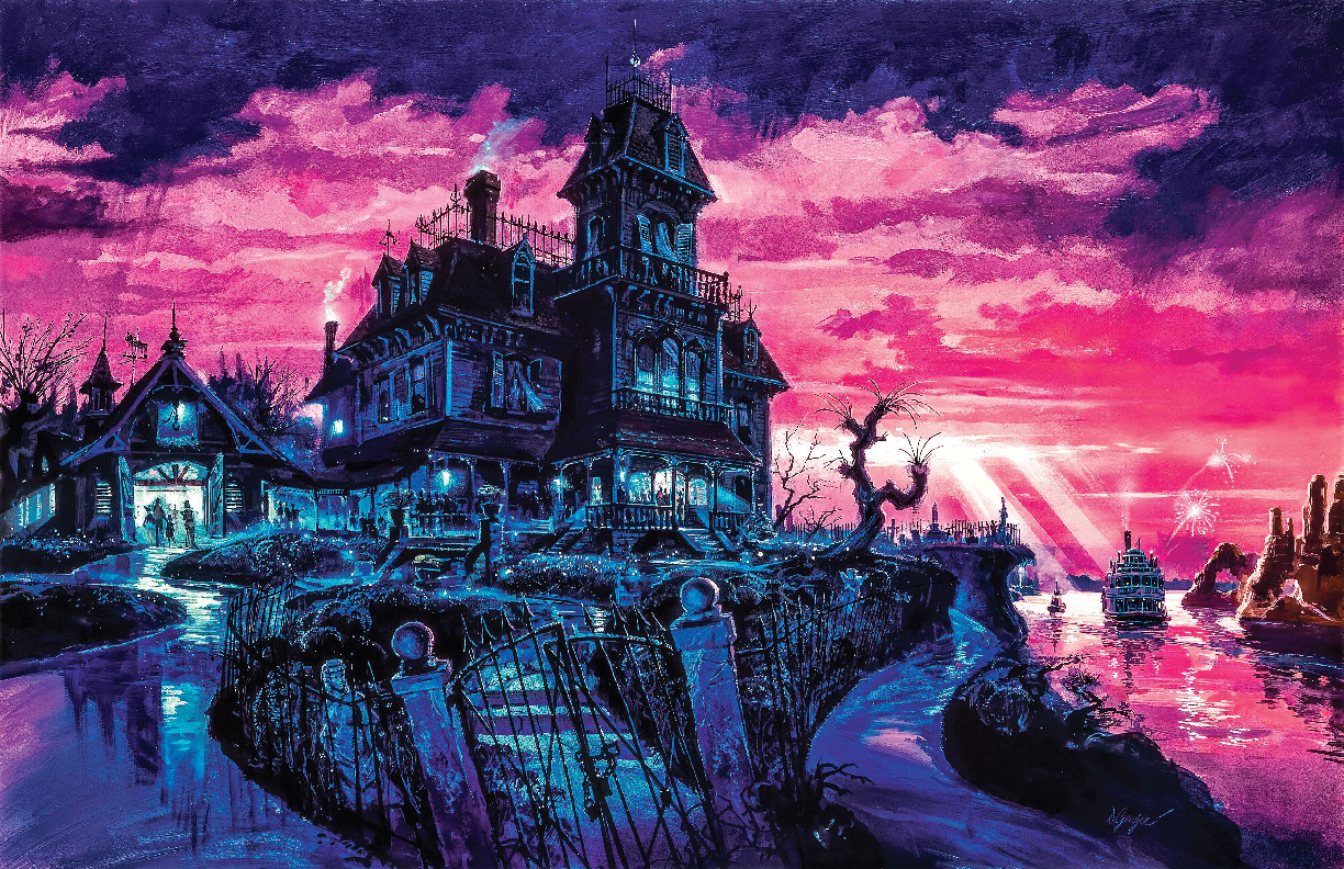 Disneyland Paris Haunted Mansion Phantom Manor Exterior Disney Poster