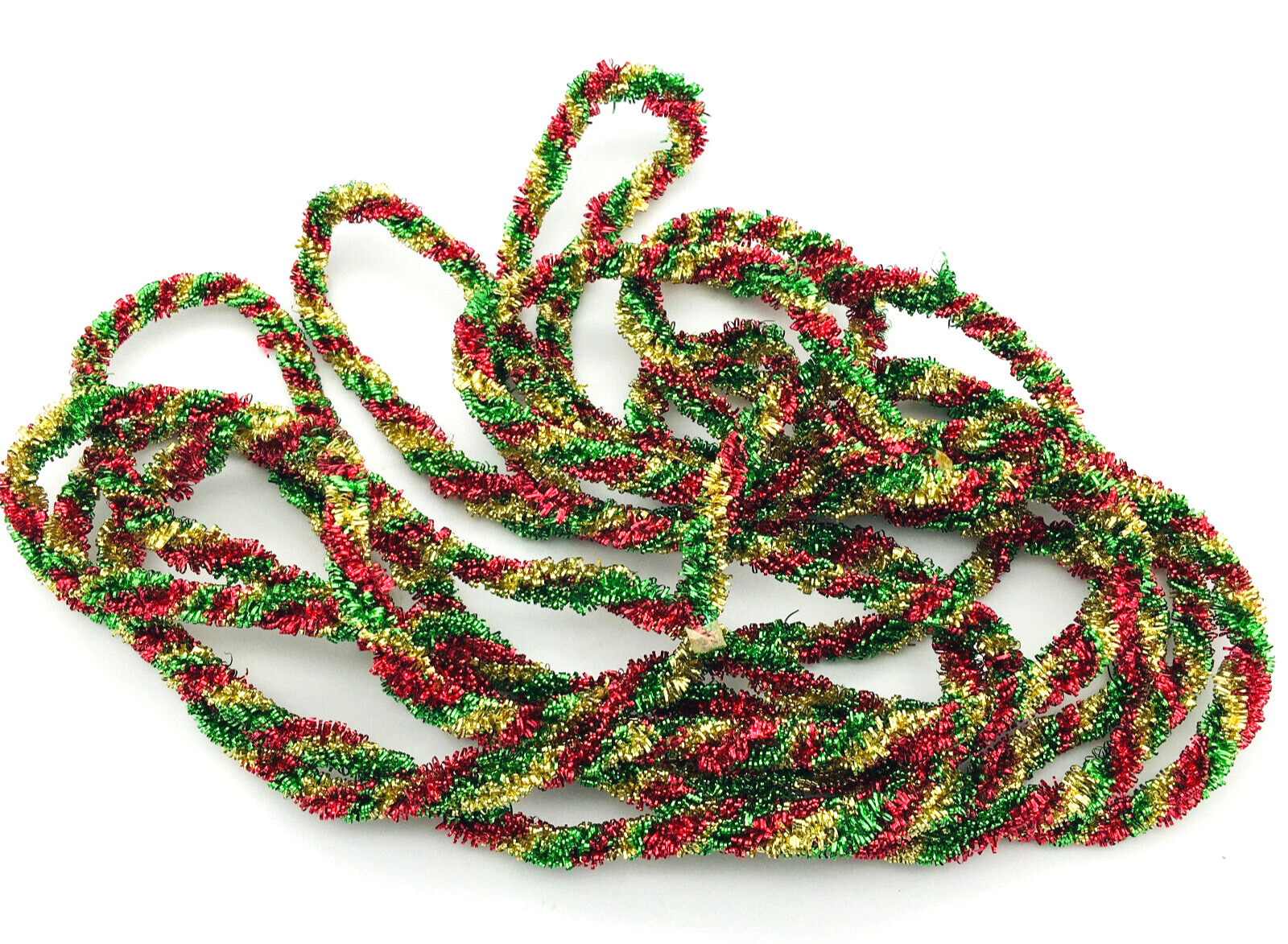 Vintage Christmas Foil Loop Spiral Twist 1/2\