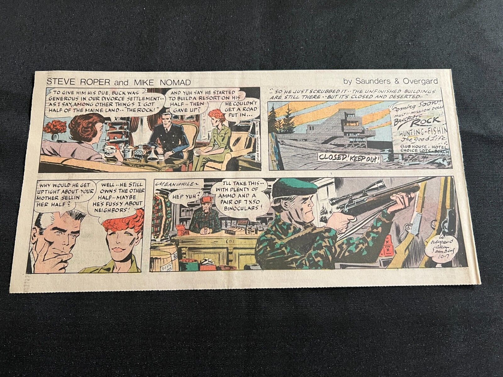 #26 STEVE ROPER by Allen Saunders Sunday Third Page Comic Strip October 7, 1979