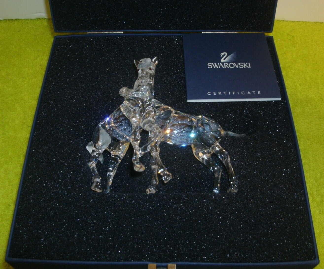 Swarovski Crystal Figurine Pair of Foals Playing Horses 7612 000 003
