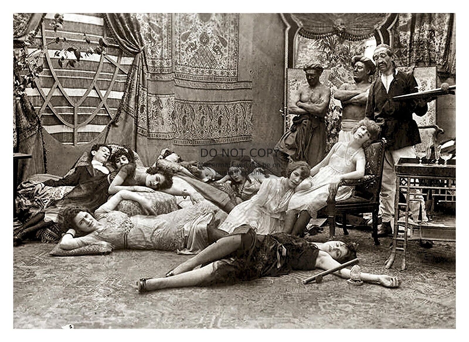 FRENCH OPIUM PARTY 1918 HISTORIC 5X7 PHOTO