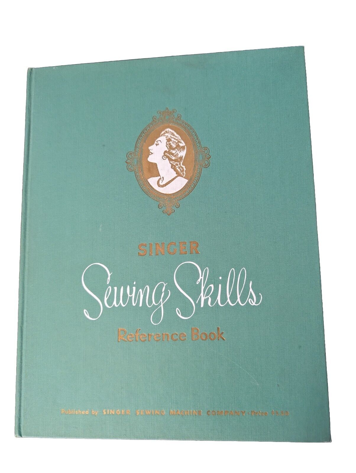Singer Sewing Machine Skills Reference Book - Hardcover - Green Retro - 1954