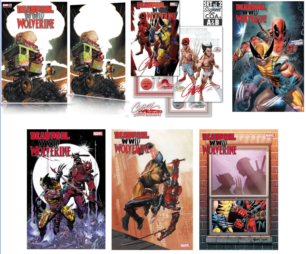 Deadpool & Wolverine: WWIII #1 (2024) 8 Variants LOT SET  Marvel
