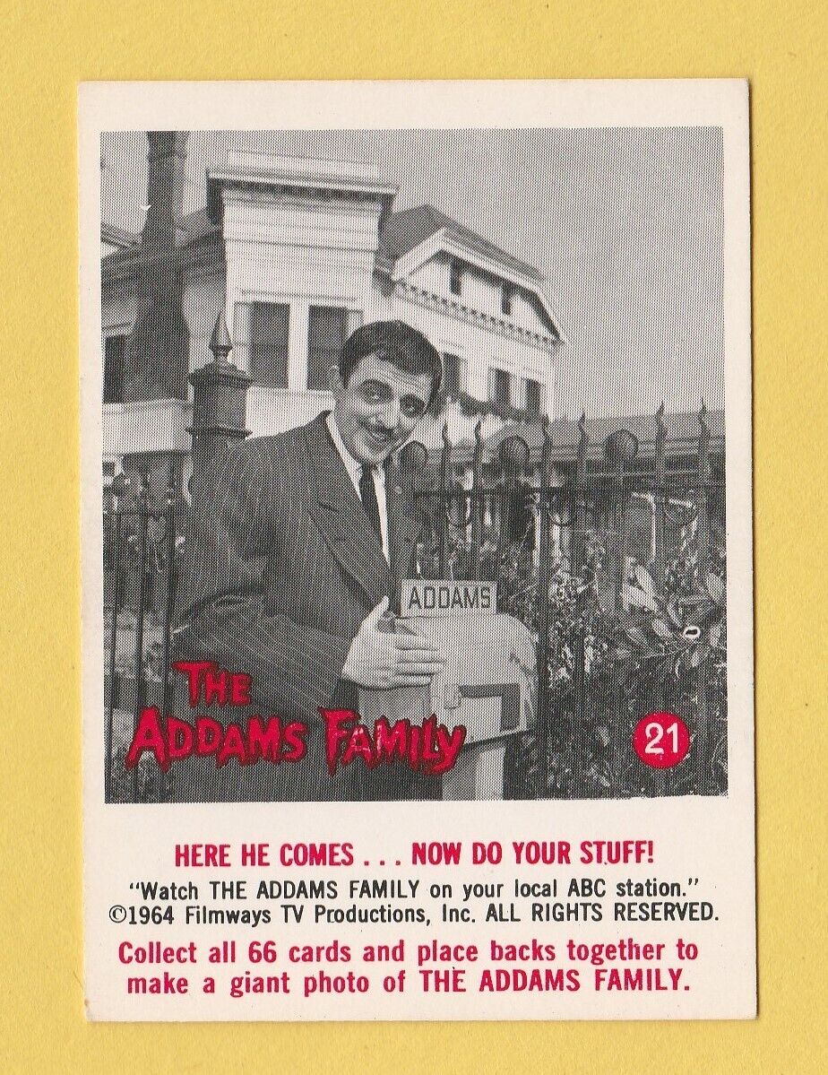 1964 THE ADDAMS FAMILY trading card #21  \