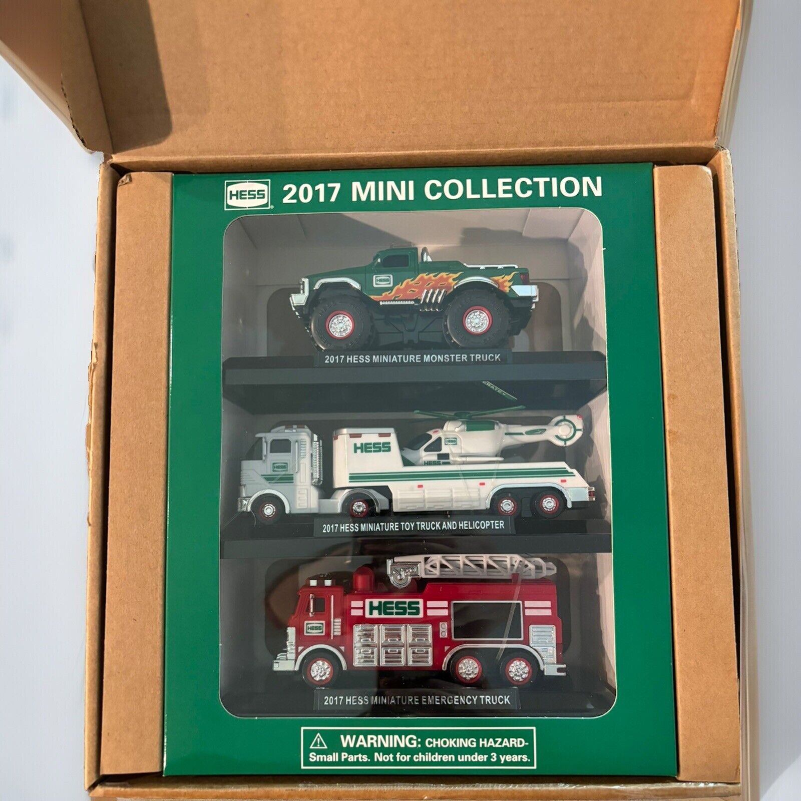 2017 Hess Mini Collection Monster Truck Fire Truck Truck w/ Helicopter Brand New