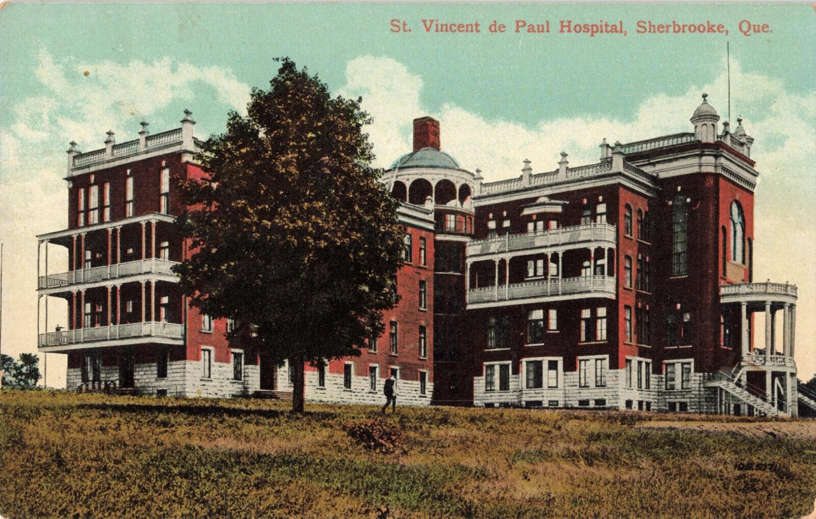 St. Vincent de Paul Hospital Sherbrooke Quebec QC Canada c1910 Postcard