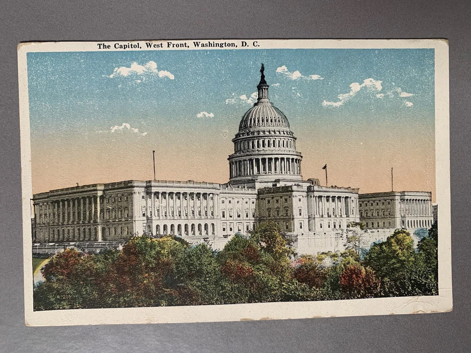 Vintage U.S. Capitol Building West Front Postcard Unposted Washington D.C. Vtg