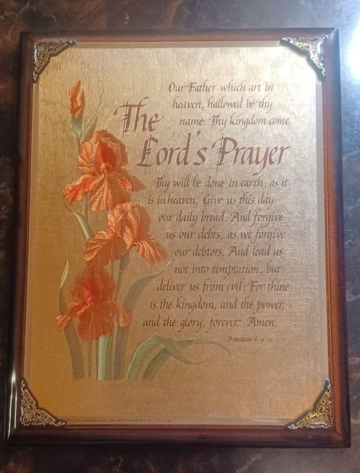 The Lord\'s Prayer Wall Plaque Vintage