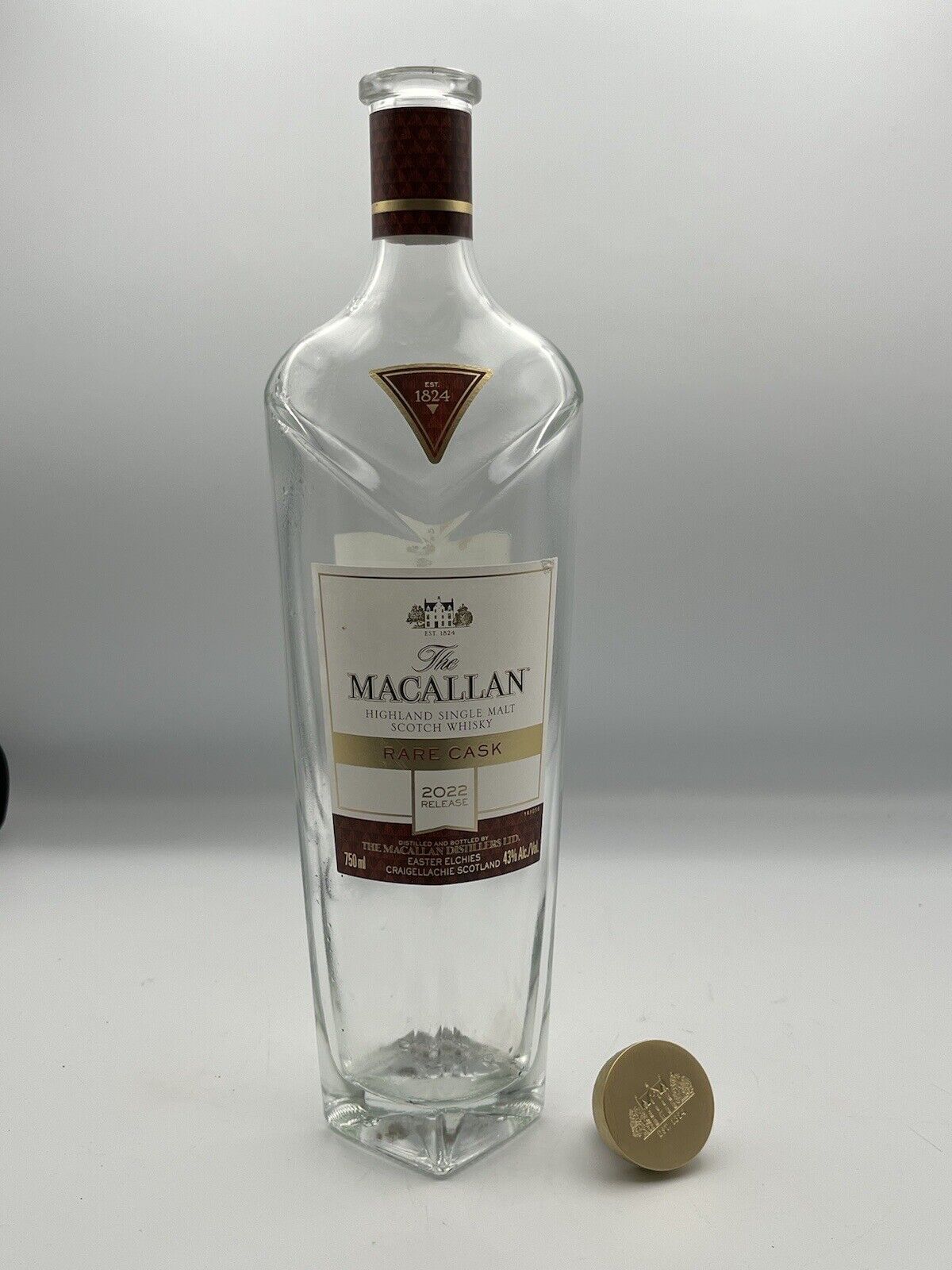 The Macallan Rare Cask Single Malt Scotch Whisky Empty Bottle & Cork