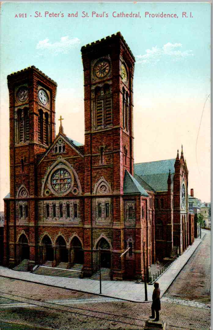 Providence, Rhode Island - A view of St. Peter\'s & St. Paul\'s Cathedral - c1908