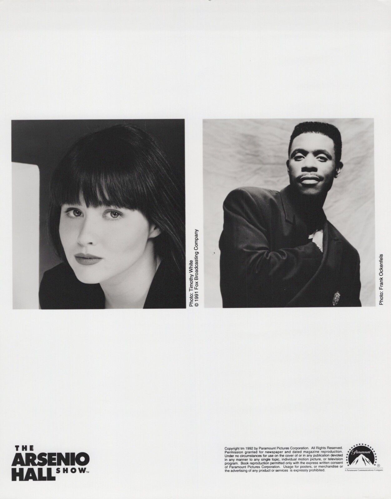 Shannen Doherty + Keith Sweat (1992) ❤ Original Paramount Photo K 384