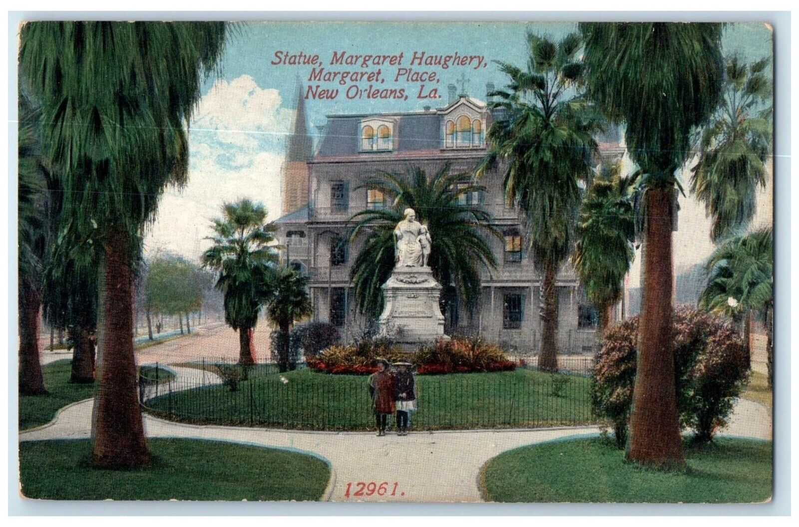 c1910s Statue Margaret Haughery Margaret Place New Orleans Louisiana LA Postcard