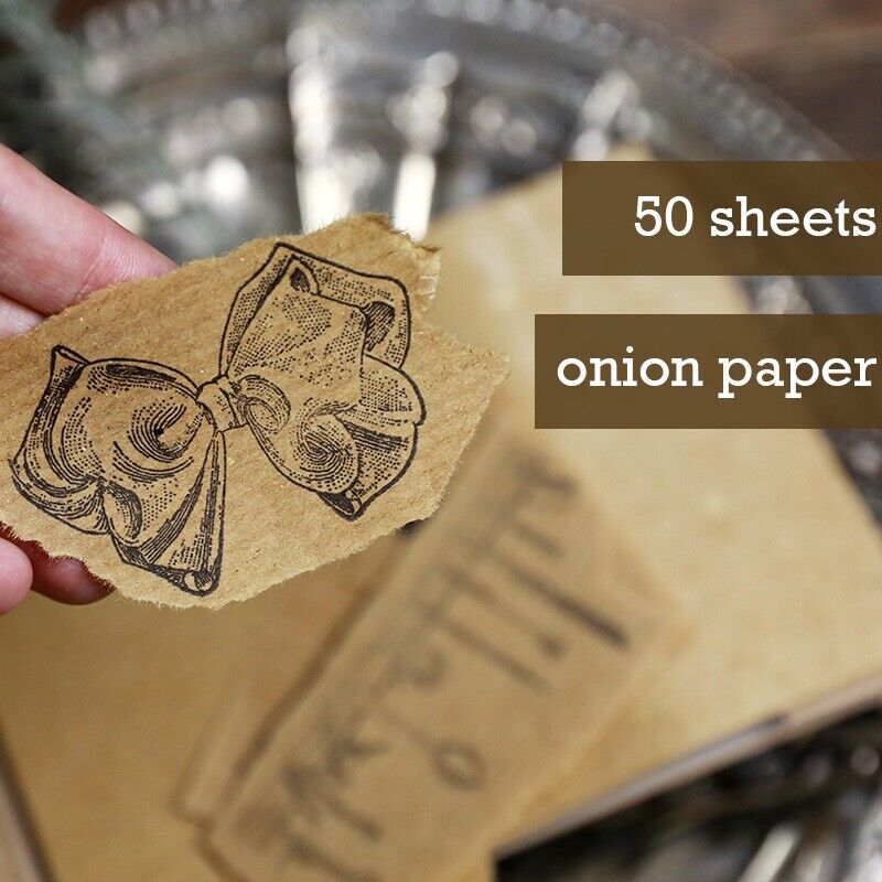 50pcs/pack Onion skin paper, yellow, vintage, thin paper, stationery T03